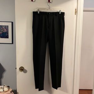 Van Heusen mens black flat front trousers